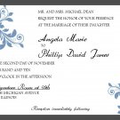 Angela Swirl Invitation Set- 25 invitations and RSVP Cards