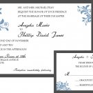 Angela Swirl Invitation Set- 25 invitations and RSVP Cards