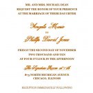 Fall Damask Invitation Set- 25 invitations and RSVP Cards