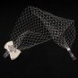 Ivory Visor Veil with Lace Ribbon
