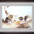 Play Cats~Latin Wooden Frame Single-sided Embroidery
