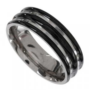Triple Ribbed Titanium Ring  -  Retail  $220.00