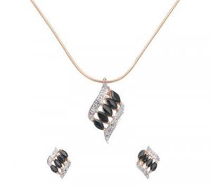 Sapphire And Diamond Pendant And Earring Set  -  Retail  $405.95