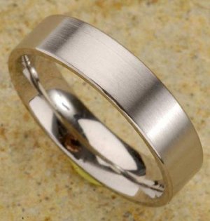 Brushed Satin Mens Titanium Ring  -  Retail  $145.00