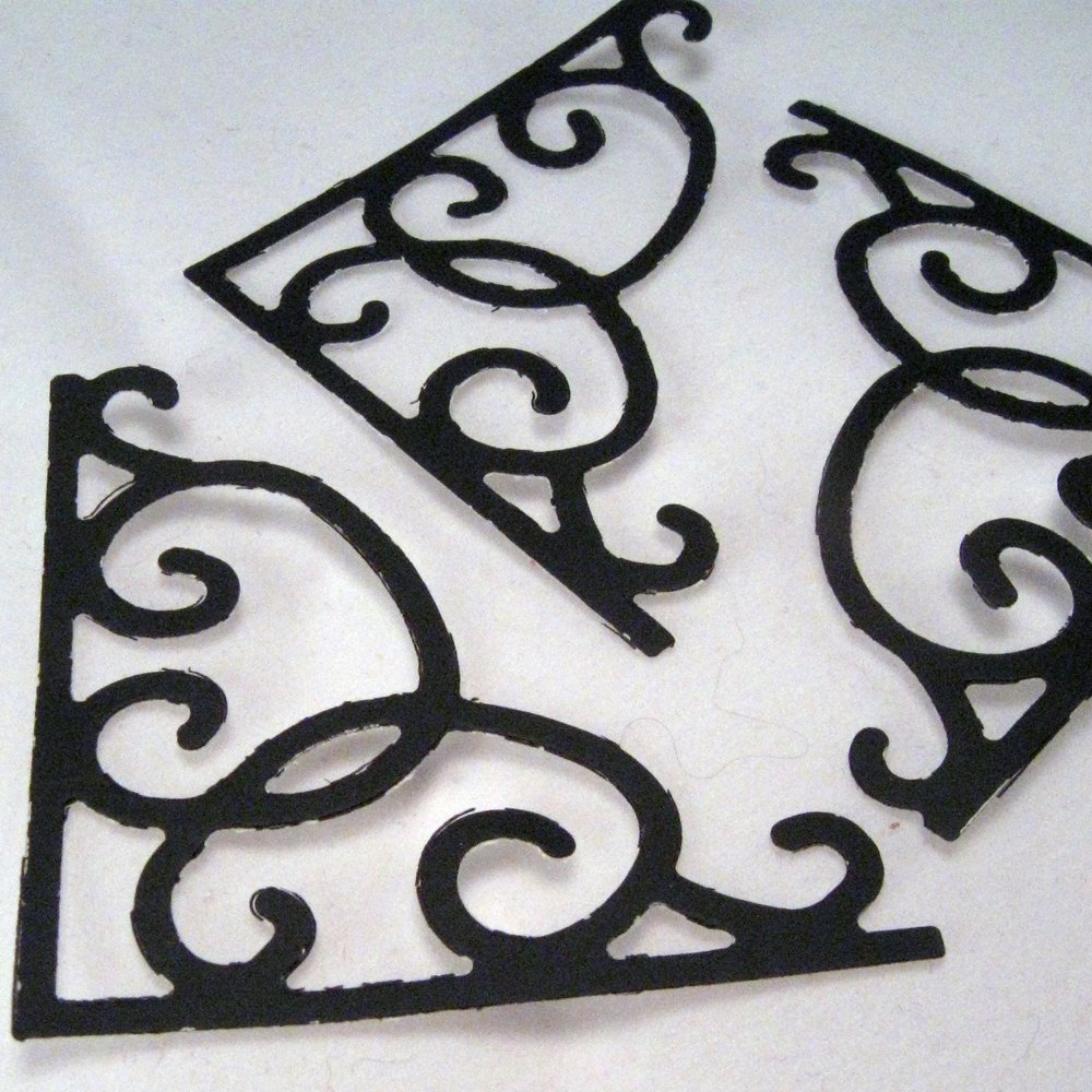 51 Die Cut Corners in Black and Grey