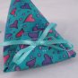 Fun pink and purple Heart Fabric Blue Gift Pouch or Envelope