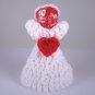 Handmade Crocheted Valentines Day Angels red white