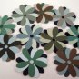 Blue Green Recycled Paint Sample Flowers for Crafting