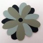Blue Green Recycled Paint Sample Flowers for Crafting
