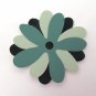 Blue Green Recycled Paint Sample Flowers for Crafting