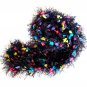 Crocheted Confetti on Black Scarf