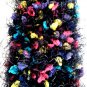 Crocheted Confetti on Black Scarf