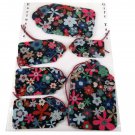 Colorful Flowered Fabric Gift Tag Set