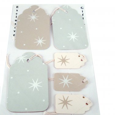 Handcrafted Star Wallpaper Gift Tag Set