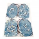 Blue Flower Gift Tag Set Recycled Wallpaper