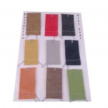 Colorful Shiny Fabric Gift Tag Set
