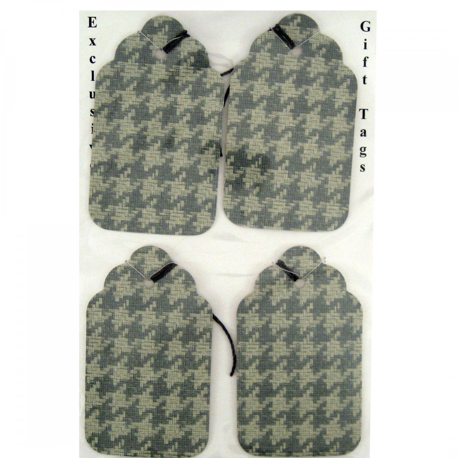 Houndstooth Design Gift Tag Set