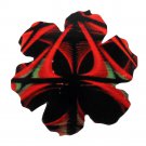 Black Red Bold Flower Die Cut
