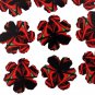 Black Red Bold Flower Die Cut