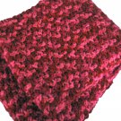 Red Pink Variegated Crocheted Scarf