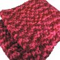Red Pink Variegated Crocheted Scarf