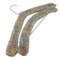 Off-white with Pastel Variegated Stripe Crocheted Coat Hanger Cover Set