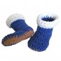 Blue White Hat and Booties set