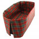 Red and Green Plaid Fabric Basket