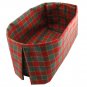 Red and Green Plaid Fabric Basket