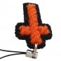 2 Cross Charms Orange and Black