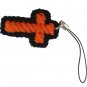 2 Cross Charms Orange and Black