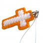 Two Cross Charms in Orange and White