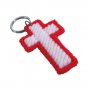 Cross Key Rings in Red and White