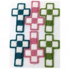 Easter Cross Christmas Ornaments Blue Green Pink