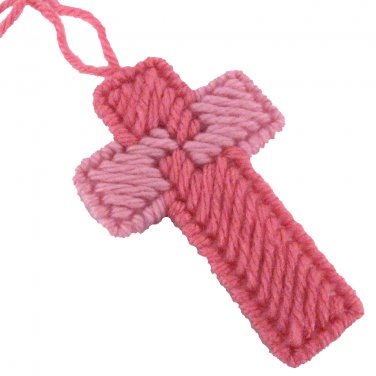 Shades of Pink Cross Ornament set