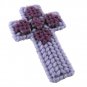 Shades of Purple Christian Cross Ornament double sided
