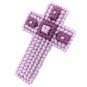 Christian Cross Ornament decorated shades of purple