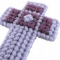 Christmas Easter Cross Ornament double sided 2 Shades of Purple