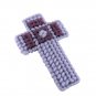 Christmas Easter Cross Ornament double sided 2 Shades of Purple