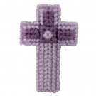 Easter Christmas Cross Ornament double sided Purple Lavender