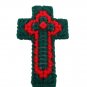 Christian Christmas Cross Ornament Green Red