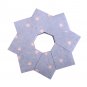 Blue Wallpaper with White Stars Wreath Ornaments