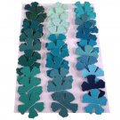 Green Blue Vinyl Die Cut Flower set