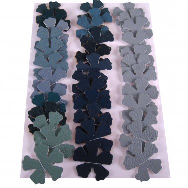 Blue Gray Green Vinyl Die Cut Flowers