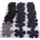 Shades of Gray Leather Die Cut Flowers