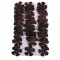 Shades of Brown 30 Leather Die Cut Flowers