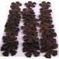 Shades of Brown 30 Leather Die Cut Flowers