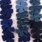 Blue Leather Die Cut Flowers