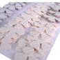 Shades of White Leather Die Cut Flowers