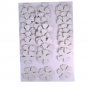 30 White Leather Die Cut Flowers